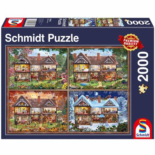 Schmidt Puzzles - Maison des quatre saisons - 2000 pcs Schmidt - 1