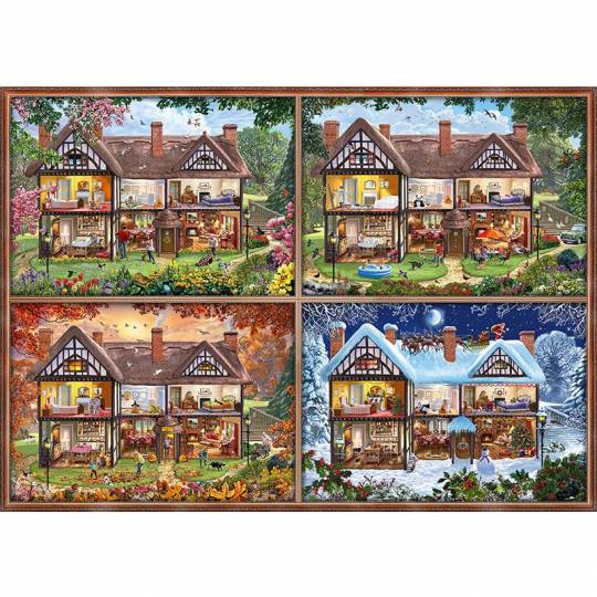 Schmidt Puzzles - Maison des quatre saisons - 2000 pcs Schmidt - 2