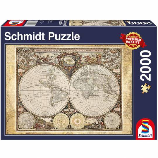 Schmidt Puzzles - Mappemonde historique - 2000 pcs Schmidt - 1