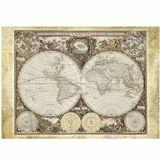 Schmidt Puzzles - Mappemonde historique - 2000 pcs Schmidt - 2