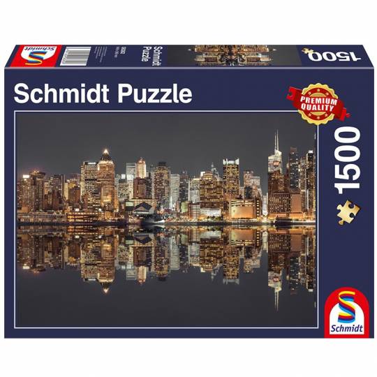 Schmidt Puzzles - Skyline de New York la nuit - 1500 pcs Schmidt - 1