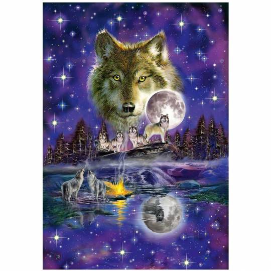 Schmidt Puzzles - Loup au clair de lune - 1000 pcs Schmidt - 2