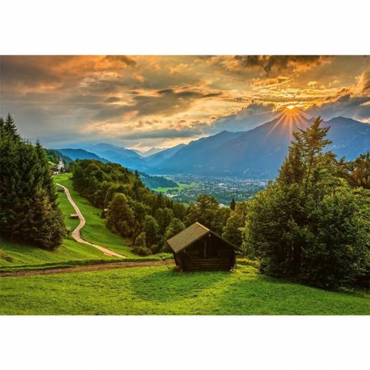 Schmidt Puzzles - Coucher de soleil sur Wamberg - 1500 pcs Schmidt - 2