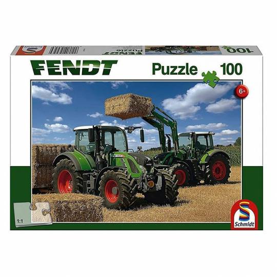 Schmidt Puzzles - Fendt 724 Vario, Fendt 716 Vario avec chargeur frontal Fendt Cargo 4x85, 100 pcs Schmidt - 1