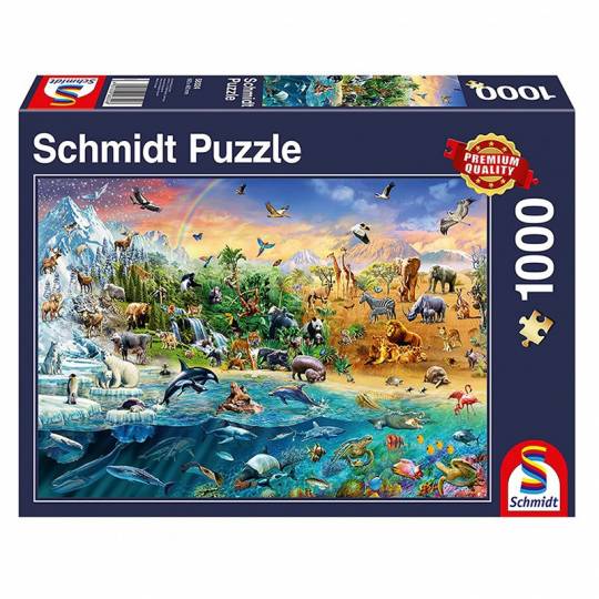 Schmidt Puzzles - Le monde des animaux, 1000 pcs Schmidt - 1