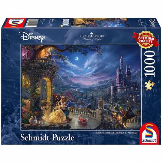 Schmidt Puzzles Disney - La belle et la bête, Danse au clair de la lune - 1000 pcs Schmidt - 1