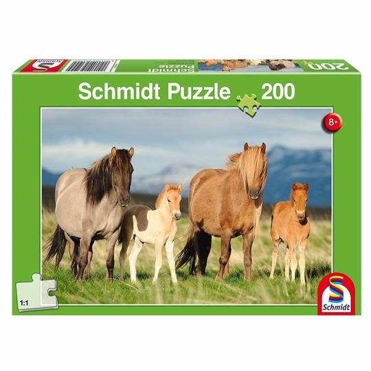Schmidt Puzzles - Famille Cheval - 200 pcs Schmidt - 1
