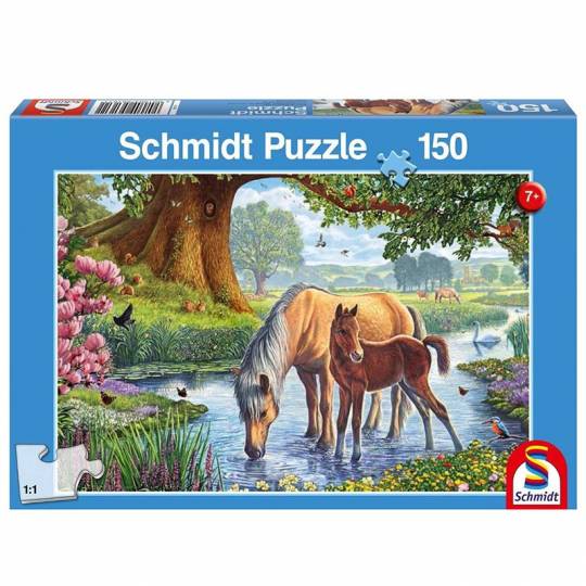 Schmidt Puzzles - Chevaux dans le ruisseau - 150 pcs Schmidt - 1