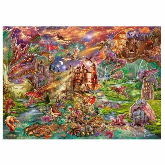 Schmidt Puzzles - Le trésor du dragon - 2000 pcs Schmidt - 2