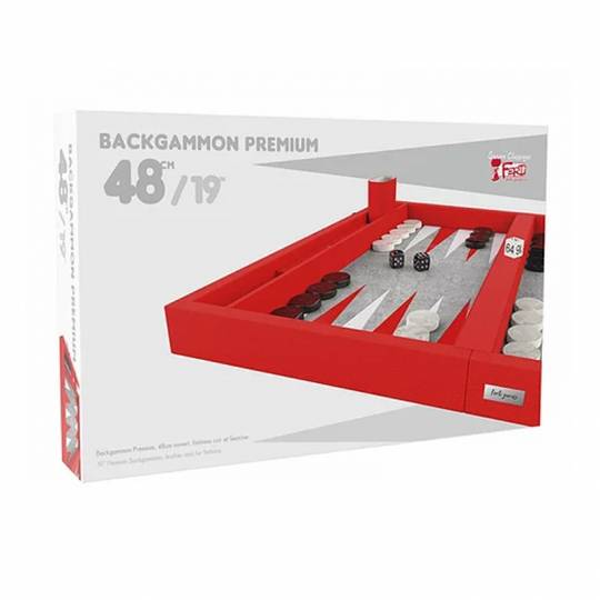 Backgammon Premium 48 cm - extérieur Rouge Ferti Games - 1