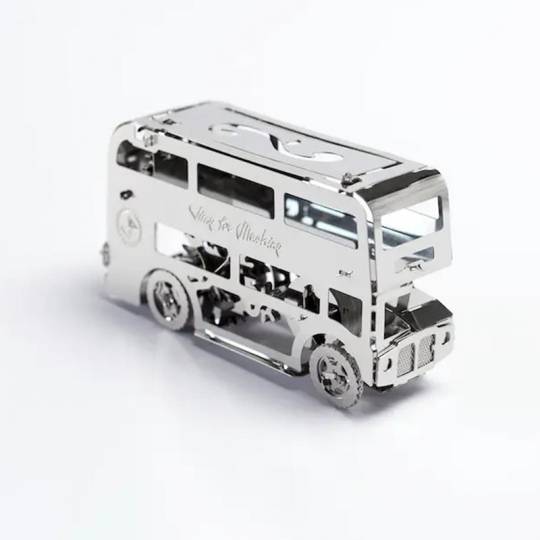 Cute Double-Decker - Puzzle 3D Mécanique en Métal Time For Machine - 1