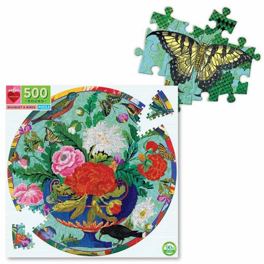 Puzzle Bouquet and Birds - 500 pcs Eeboo - 3