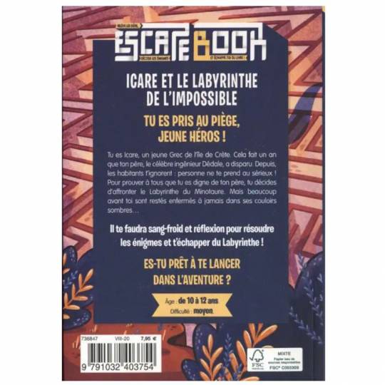 Escape Book Junior - Icare et le labyrinthe de l'impossible 404 Éditions - 2