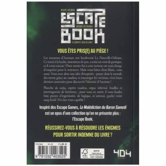 Escape Book - La malédiction du baron Samedi 404 Éditions - 2