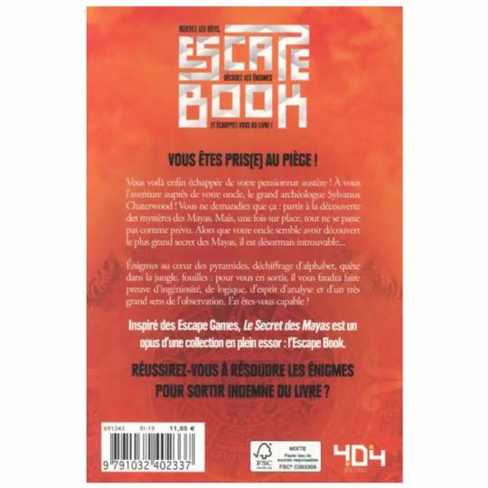 Escape Book - Le secret des Mayas 404 Éditions - 2