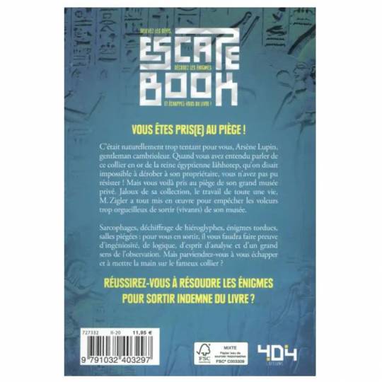 Escape Book - Arsene Lupin et le collier de la reine Iâhhotep 404 Éditions - 2
