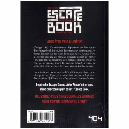 Escape Book - Hotel mortel 404 Éditions - 2