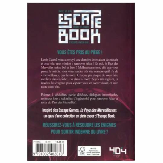 Escape Book - Le pays des merveilles 404 Éditions - 2
