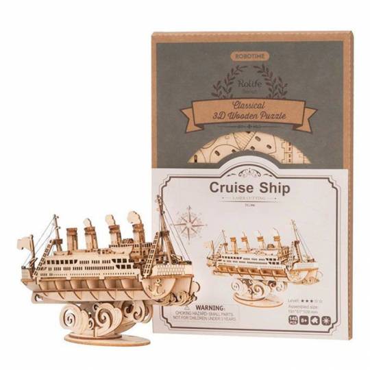 Bateau de croisière - Puzzle 3D Mécanique en bois Rolife Rolife - 1