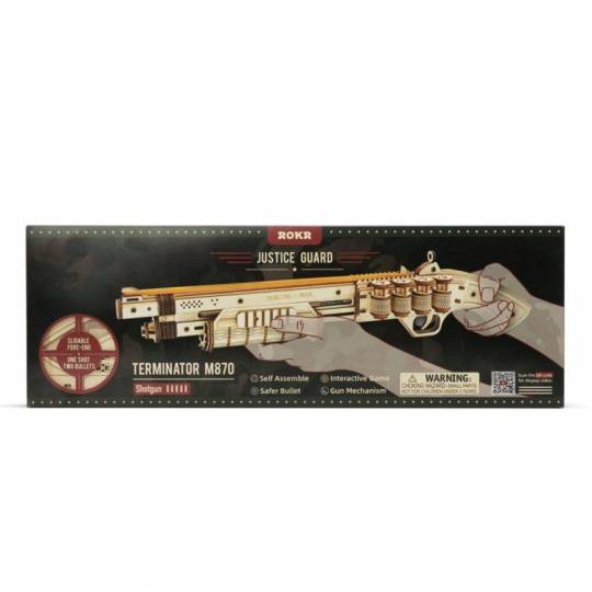 Fusil de chasseTerminator M870 - Puzzle 3D Mécanique en bois Rokr Rokr - 2