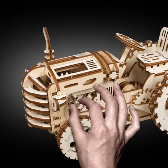 Tracteur du Limousin - Puzzle 3D Mécanique en bois Rokr Rokr - 3