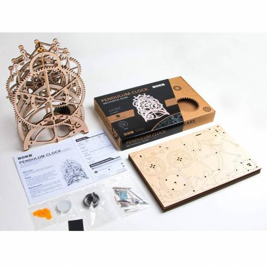 Horloge à Pendule - Puzzle 3D Mécanique en bois Rokr Rokr - 3