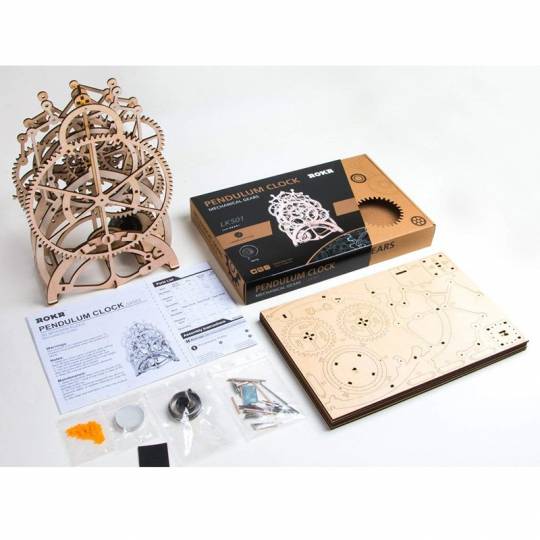 Horloge à Pendule - Puzzle 3D Mécanique en bois Rokr Rokr - 2