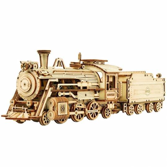 Train à Vapeur - Puzzle 3D Mécanique en bois Rokr Rokr - 1