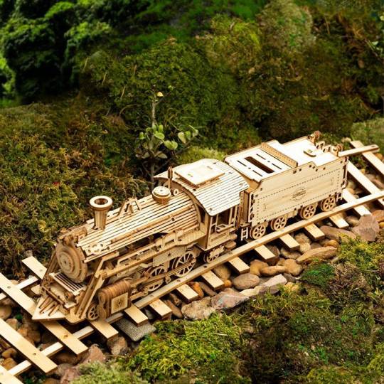 Train à Vapeur - Puzzle 3D Mécanique en bois Rokr Rokr - 2