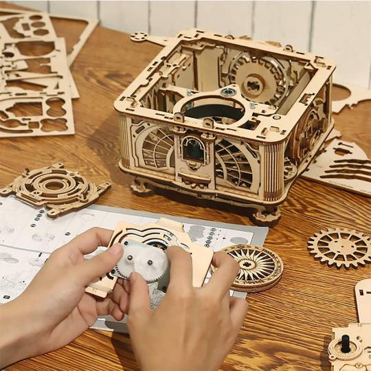 Gramophone à manivelle - Puzzle 3D Mécanique en bois Rokr Rokr - 3