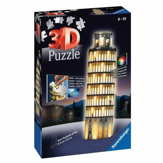 Puzzle 3D Tour de Pise illuminée - 221 pcs Ravensburger - 1