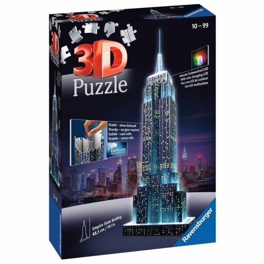 Puzzle 3D Empire State Building illuminé - 228 pcs Ravensburger - 1