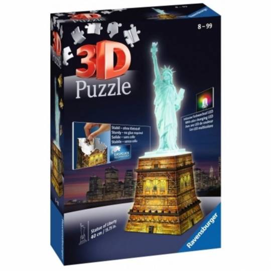 Puzzle 3D Statue de la Liberté illuminée - 120 pcs Ravensburger - 1