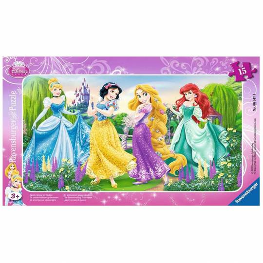 Puzzle cadre 15 pcs : La promenade des princesses - Disney Princesses Ravensburger - 1