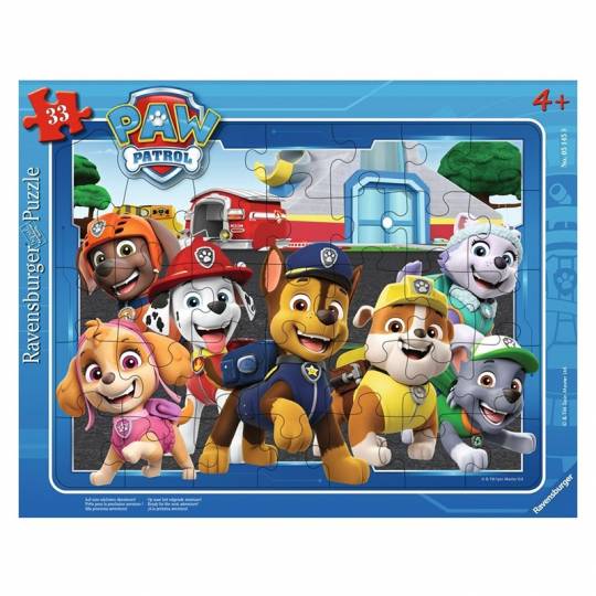 Puzzle cadre 33 pcs : Prêts pour la prochaine aventure ! - Pat'Patrouille Ravensburger - 1