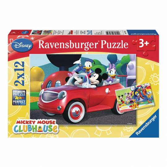 Puzzles 2x12 pcs : Mickey, Minnie et leurs amis - Disney Ravensburger - 1
