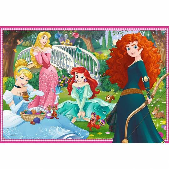 Puzzles 2x12 pcs : Dans le monde des princesses Disney Ravensburger - 2