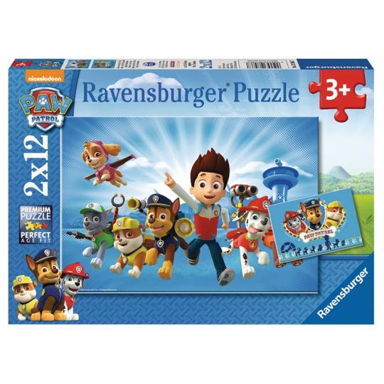 Puzzles 2x12 pcs : Ryder et la Pat'Patrouille Ravensburger - 1