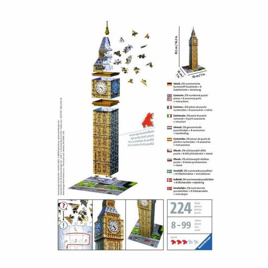 Puzzle 3D Big Ben - 224 pcs Ravensburger - 3