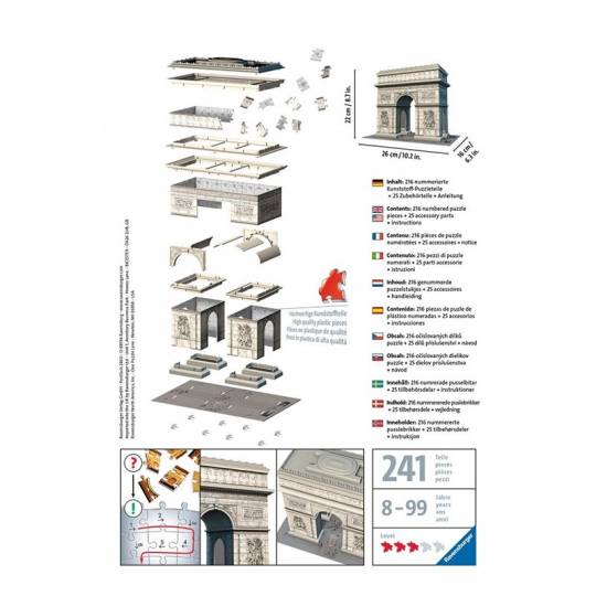 Puzzle 3D Arc de Triomphe - 241 pcs Ravensburger - 3