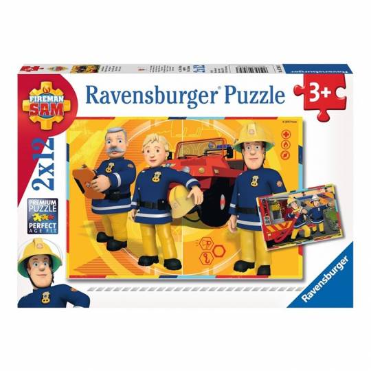 Puzzles 2x12 pcs : Sam en intervention - Sam le pompier Ravensburger - 1