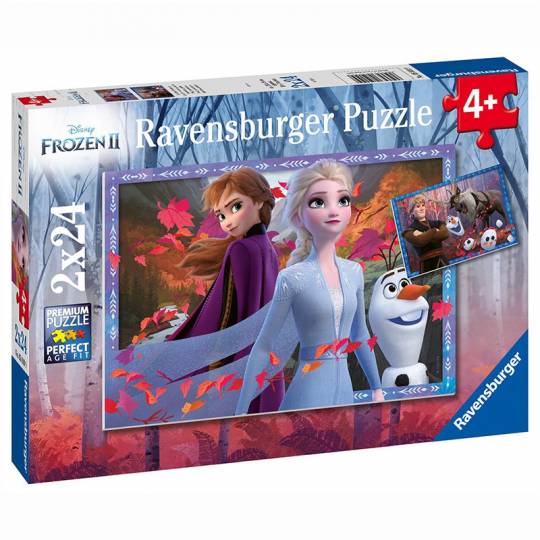 Puzzles 2x24 pcs : Vers des contrées glacées - Disney Reine des Neiges 2 Ravensburger - 1
