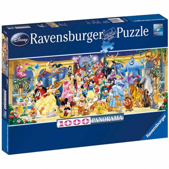 Puzzle 1000 pcs : Photo de groupe Disney (Panorama) Ravensburger - 1