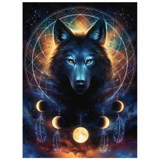 Puzzle Star Line 500 pcs : Loup lumineux Ravensburger - 2