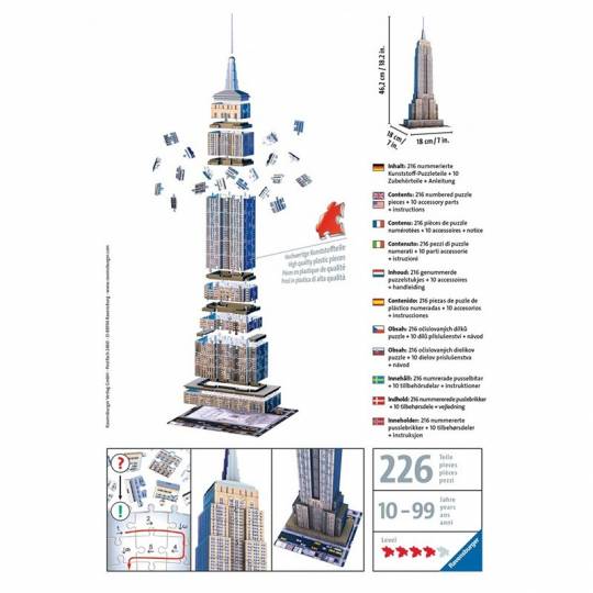 Puzzle 3D Empire State Building - 226 pcs Ravensburger - 3
