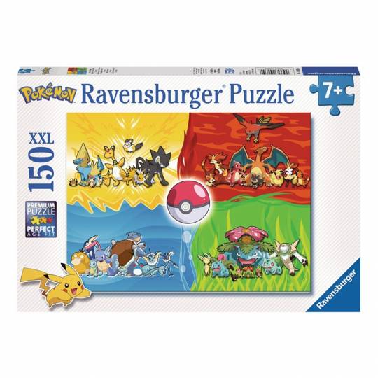 Puzzle 150 pcs XXL : Les différents types de Pokémon Ravensburger - 1