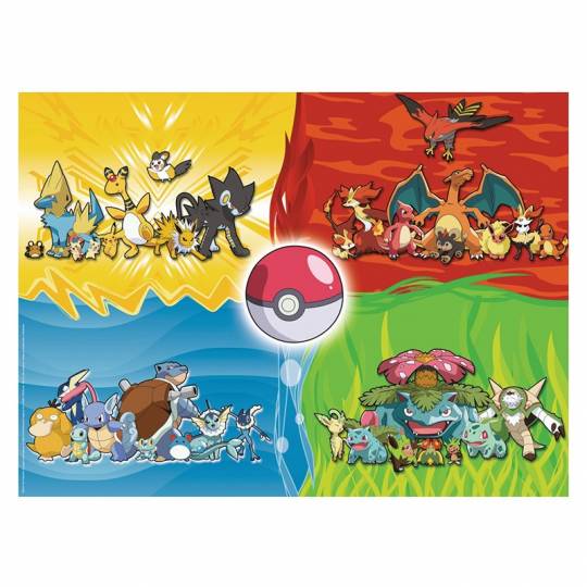 Puzzle 150 pcs XXL : Les différents types de Pokémon Ravensburger - 2