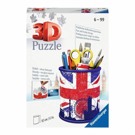 Puzzle 3D Pot à crayons Union Jack - 57 pcs Ravensburger - 1