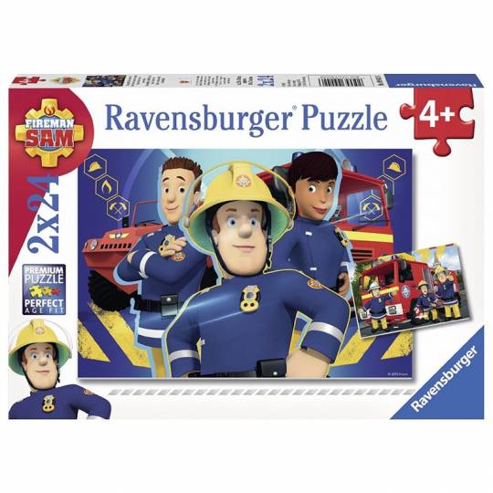 Puzzles 2x24 pcs : Sam t'aide dans le besoin - Sam le pompier Ravensburger - 1