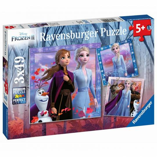 Puzzles 3x49 pcs : Le voyage commence - Disney La Reine des Neiges 2 Ravensburger - 1